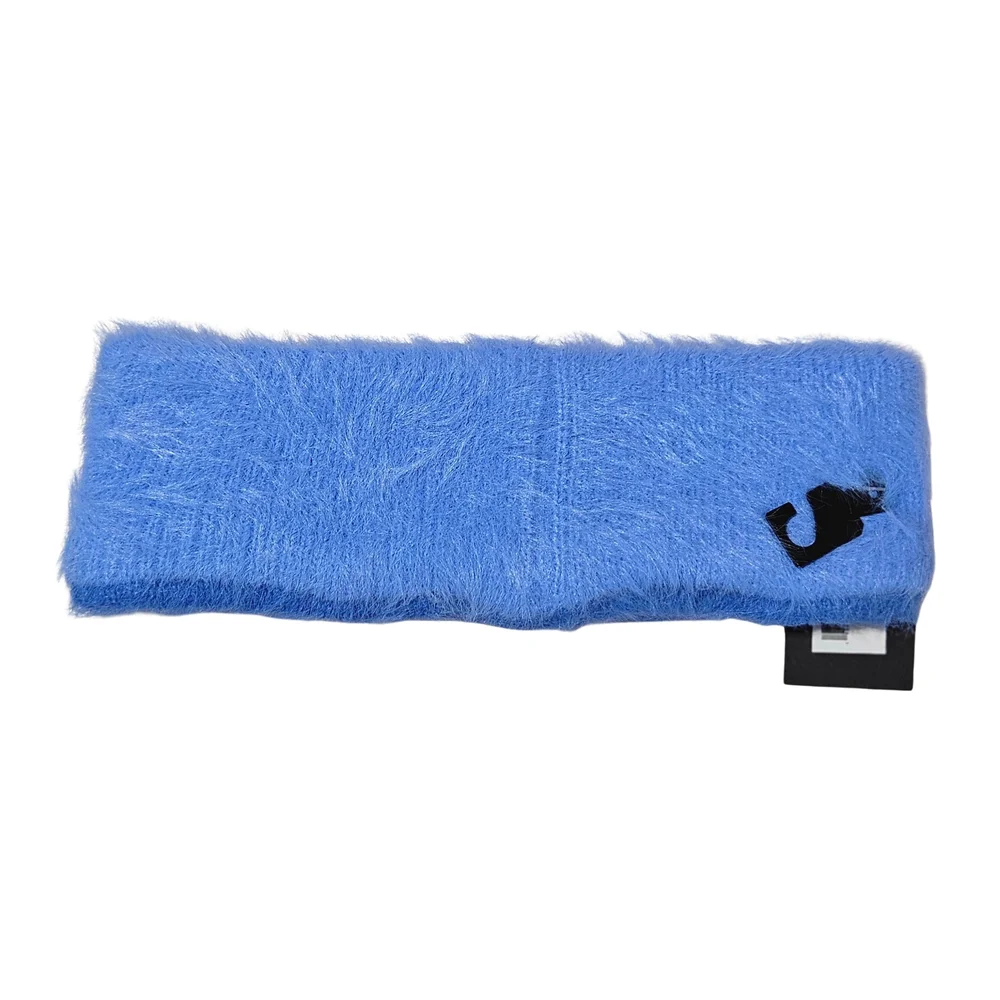 Kate Spade Headband Colorblock Eyelash Knit Blue Multi Outdoor Winter Gifts Logo